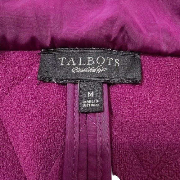 Talbots Quilted Barn Vest In Pretty Plum Sz M - Picture 7 of 8